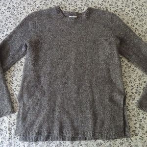 womens commoners grey/black merino sweater sz 8
